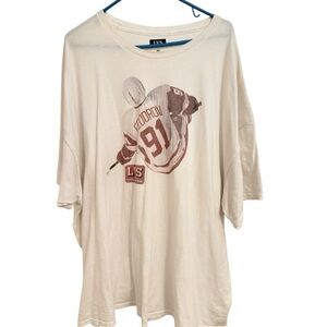 Vintage LVS Sergei Fedorov #91 Detroit Red Wings TShirt 4XL Rare Hockey Y2K